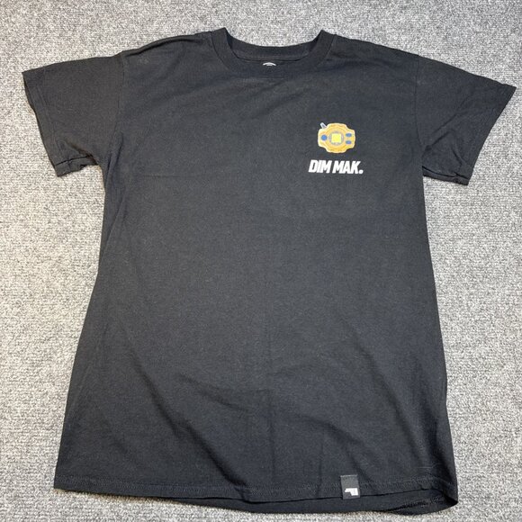 RARE Dim Mak x Digimon T-Shirt Men's S Black Steve Aoki Graphic Made in USA - Picture 2 of 7